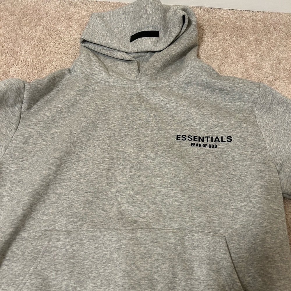 Essentials Fear of God Dark Oatmeal Hoodie